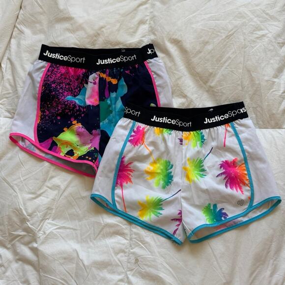 Justice Other - Justice running shorts bundle girls sz s 7/8 multicolor beachy casual athletic